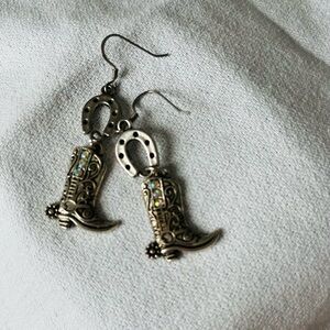Western Boot Dangle Earrings